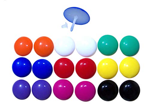 DesignedDazzle 9 Pairs Multi-Colors Round Button Plastic Earrings Resin Acrylic Studs Sensitive Ears (0.50, Medium Button)