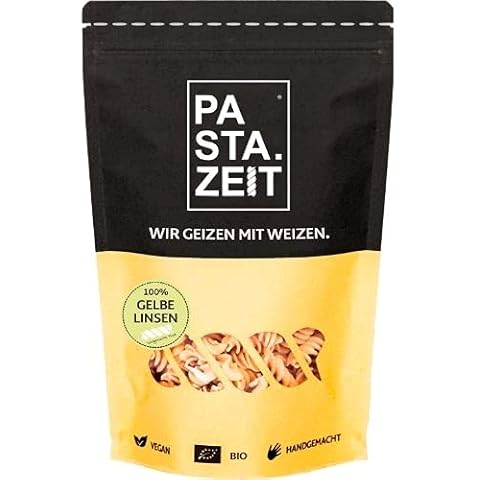 PASTAZEIT Bio Gelbe Linsennudeln - Protein Pasta - High Protein Noodle - Eiweiß Pasta - Ideal für Sportler - wenig Kohlenhydrate - vegetarisch Cover