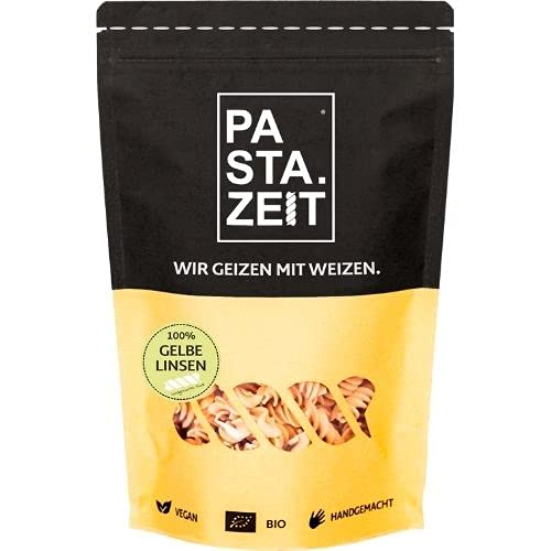 PASTAZEIT Bio Gelbe Linsennudeln - Protein Pasta - High Protein Noodle - Eiweiß Pasta - Ideal für Sportler - wenig Kohlenhydrate - vegetarisch, vegan (5x 250g) Cover