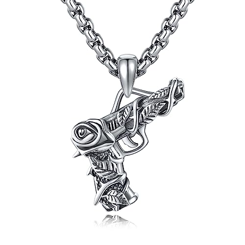 Collier pour cendres en argent sterling 925 DAYLINLOVE pendentif gun haute finiti