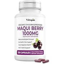 Vitapia Maqui Berry 1000mg - Maqui Berry Powder Supplement - Vegan Friendly, Non-GMO and Gluten-Free - 120 Veggie Capsules
