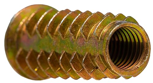 YoiYee M8 x 30mm Wood Insert Hex Socket Nuts - Threaded Flanged Hex Socket Nut Insert for Wood Furniture DIY Projects - 18 Pack - Image 3