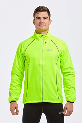 Time To Run Windproof Course à Pied Coupe-Vent Veste pour Hommes XL Citron Vert