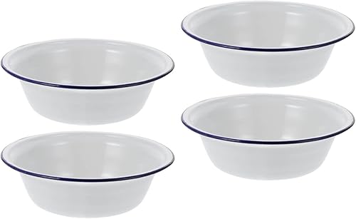 Cuenco de sopa esmaltado vintage cuenca esmaltada retro cuenco esmaltado cuenco de mezcla de esmalte Enamelware Tazón para servir ensalada Cuenco