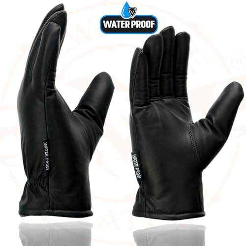 Image of Milwaukee Leather Men's Leather Motorcycle Gloves - Gel Padded Palm, Adjustable Wrist, Riding Gloves - X-Large