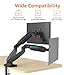 Amazon Basics Gas Spring Dual Computer Monitor Arm Mount, Adjustable, Holds up to 27