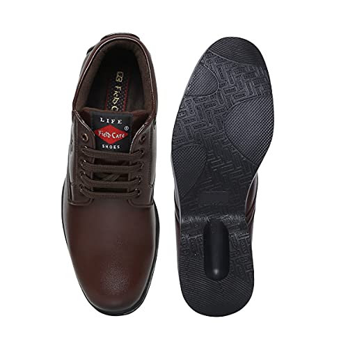 Image of FIELD CARE Men's Fashion Lace-Up Mid Top Formal Dress Shoes - Stylish Office, Business Footwear with Comfortable Cushioned Sole