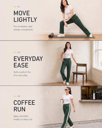 Image of Nobero Joggers for Women | Track Pants for Women | Straight Fit | Elasticated Waist with Drawcord | Soft & Breathable Fabric | Casual Everyday Wear