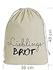 Brotbeutel 2er-Set - Lieblingsbrot und Baguette-Beutel - 100% naturbelassene Baumwolle - öko-zertifiziert - #2