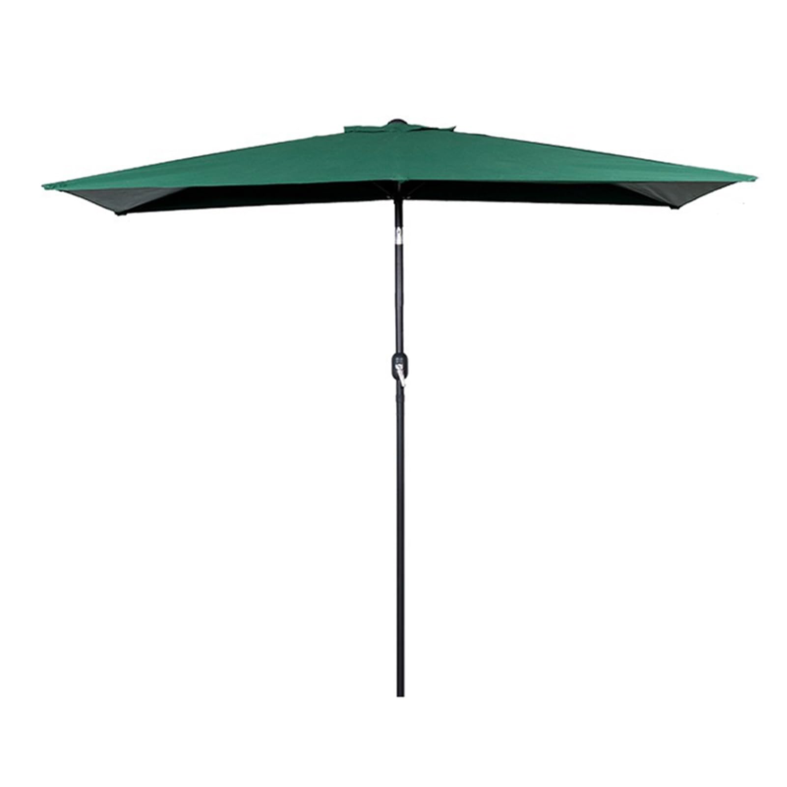 250×130cm Half Sombrilla Rectangular para Exterior, con Manivela y 5 Varillas, Parasol para Cafetería, Terraza, Pared, Balcón, Ventana (Color : Green)