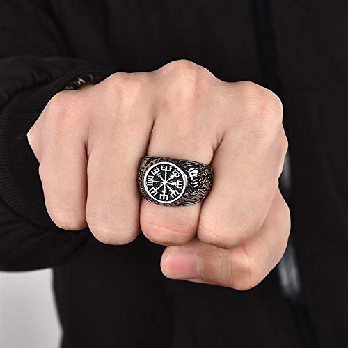 Anel Viking Retrô Masculino Mitologia Deuses Nórdicos Escandinavos Thor Em Aço Inox (33)