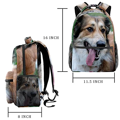 Sac à dos décontracté imprimé canin coloré unique pour femmes - 2