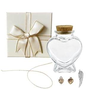 Vencede Gedenkflasche Herz für Tierhaare mit Anhängern