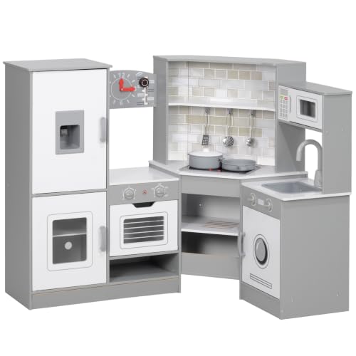 AIYAPLAY Cocina de Juguete para Niños +3 Años Esquina con Sonido Gris