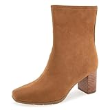 Picture of Aerosoles Women's Miley Mid-Calf Boots, Tobacco Faux Suede, 9 Wide