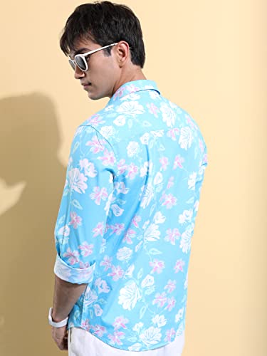 Image of Ketch Men Cotton Slim Fit Printed Full Sleeve Shirt