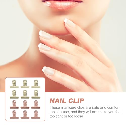TEHAUX 12pcs Clips Metálicos para Extensión de Uñas miniatura 3