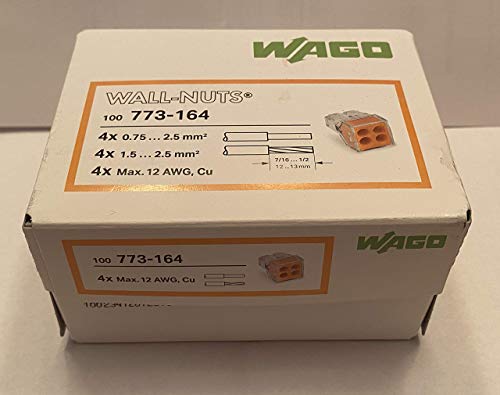 Wago Wire Connector 600 V Clear 4 Conductor 100 / Box #TOP1