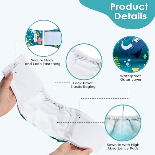 Image of 5 Pack Dog Diapers Male Reusable Belly Bands Washable for Medium Male Dogs, High Absorbency for Puppy & Doggy, Size M