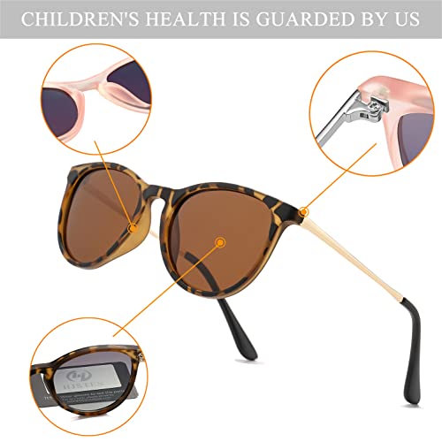 Hjstes Polarized Kids Sunglasses For Girls Boys, 100% Uv Protection For Children Age 3-9(Leopard Frame/Brown Lens) #TOP7