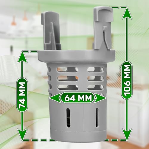 Filter Zentraler für Spülmaschine 106 x 74 x 64 mm mit dem Originalcode C00256572 für Indesit 482000022004 für Whirlpool - ONIX TECH