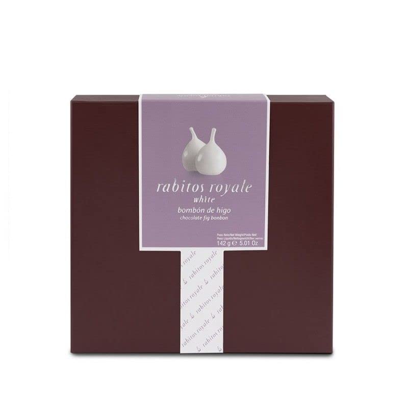 Pack de 8 Bombones de Higo con Chocolate Blanco Gourmet Corazón Extremeño Rabitos Royale