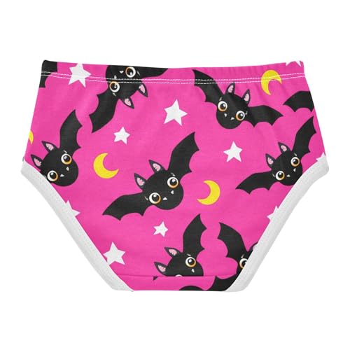 Florals Girls Underwear Toddlers 2t Cotton Panties for Girl Cute Cartoon Black Bats Hotpink Kids Briefs Undies2