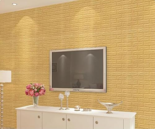 GLUN® 3D Beige Color Brick Wallpaper Self Adhesive for Wall PE Foam Wall Stickers DIY Wall Decor (70 x 77cm, Appx. 5.8Sq Feet) Pack of 20 (B0C89KB2HV) Amazon Price History, Amazon Price Tracker