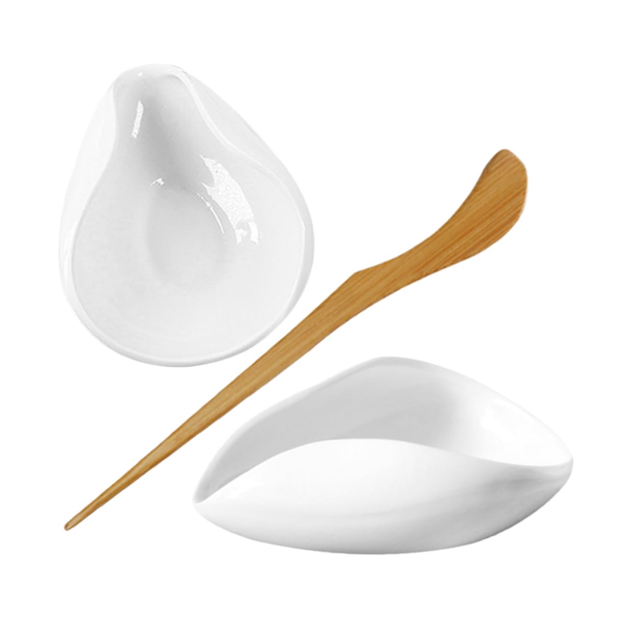 Hohopeti Set Tea Scoop Porcelain Tea Vessel for Loose Leaf Scoop Dishwasher Safe Accessory Smooth Edges for Ceremony Supplies