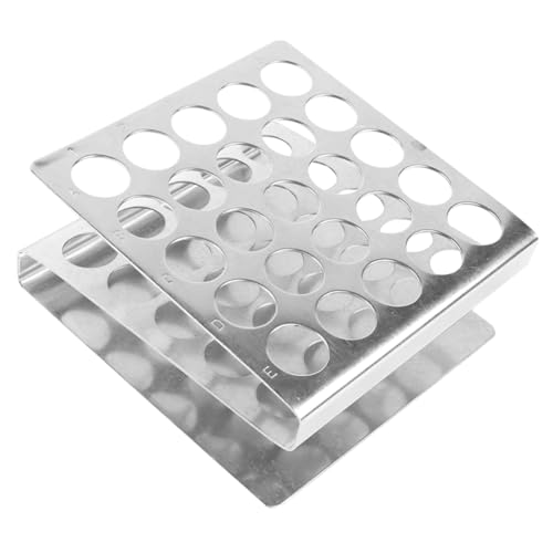 Mobestech Gradilla Para Tubos De Ensayo De Acero Inoxidable Forma De z Soporte Para Tubos De Ensayo De Orificios Para Laboratorio