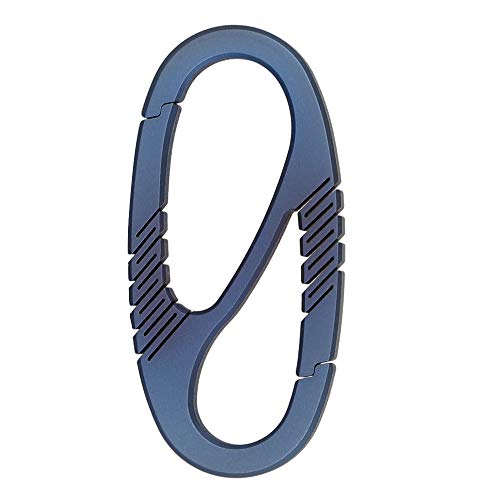 Chaveiro, Andoer Porta-chaves de liga de titânio ultraleve Carabiner Porta-chaves de liberação rápid