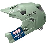 ABUS MTB-Helm YouDrop FF - Fullface-Helm für Kinder und Jugendliche - für den Einstieg in den Mountainbikesport - mit abnehmbarem Kinnschutz - Grün, Größe S