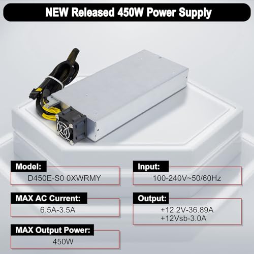 Fuente de Poder LXun D450E-S0 450W Compatible Dell R440 miniatura 5