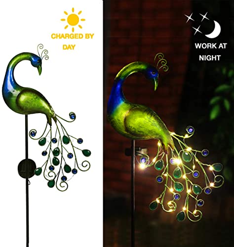 image for NAN ZAI NAN FANG Solar Garden Lights Metal Decorative Garden Stakes Wa