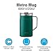 LocknLock Metro Mug, Premium 18/8 Stainless Steel Metal, Double Wall Insulated, Portable Coffee Cup with Lid and Handle for Hot and Cold Drinks, Blue, 20 oz