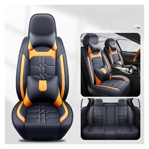 Housses de siège auto Acura cuir orange compatibles MDX RDX CDX ZDX RL TL RSX