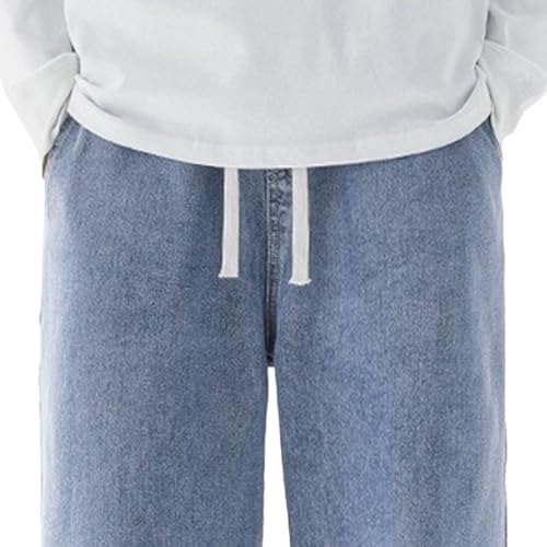 Maiyifu-GJ Men's Baggy Wide Leg Jeans Relaxed Fit Streetwear Hip Hop Denim Pants Casual Loose Jean Trousers3