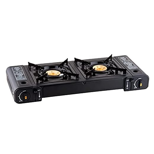 2-Burner High Performance Butane Countertop Range / Portable Stove with Brass Burners (Butane cartridges sold separately. )