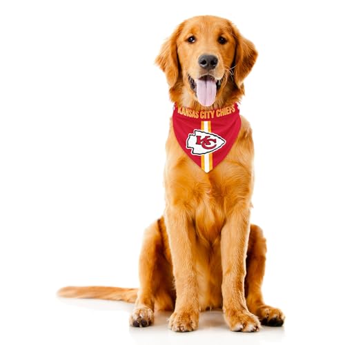 Littlearth NFL Kansas City Chiefs Pet Bandana, Team Color, X-Large