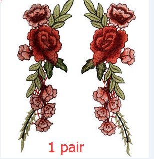 Tia-Ve - Toppe Ricamate a Forma di Rosa e