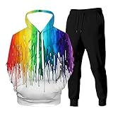Superbe veste à capuche et pantalon de survêtement : unisexe pour hommes, femmes, juniors, jeunes garçons, jeunes filles, bons vêtements pour toutes les occasions telles que les loisirs, le travail, les fêtes, le maillot de sport, l'école, les voyages en plein air, les voyages, le quotidien, la détente, etc. Un beau cadeau pour vos amis ou votre famille pour Halloween, un festival de Noël ou un anniversaire.