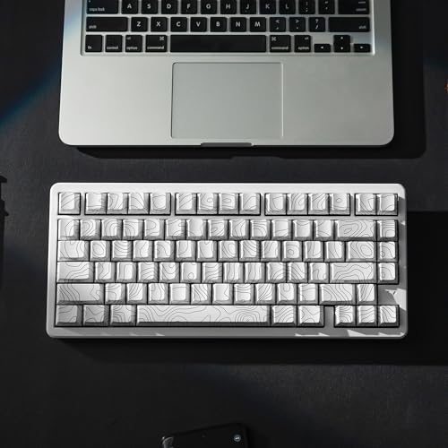 dagaladoo XVX 132 Keys Altitude line Side Print Keycaps, 5-Side DYE-Sub-Beautiful Patterns,PBT Keycaps,.Cherry Type Full keycaps for Most 61/64/66/68/84/87/96/98/100/104/108 Key Mechanical Keyboards