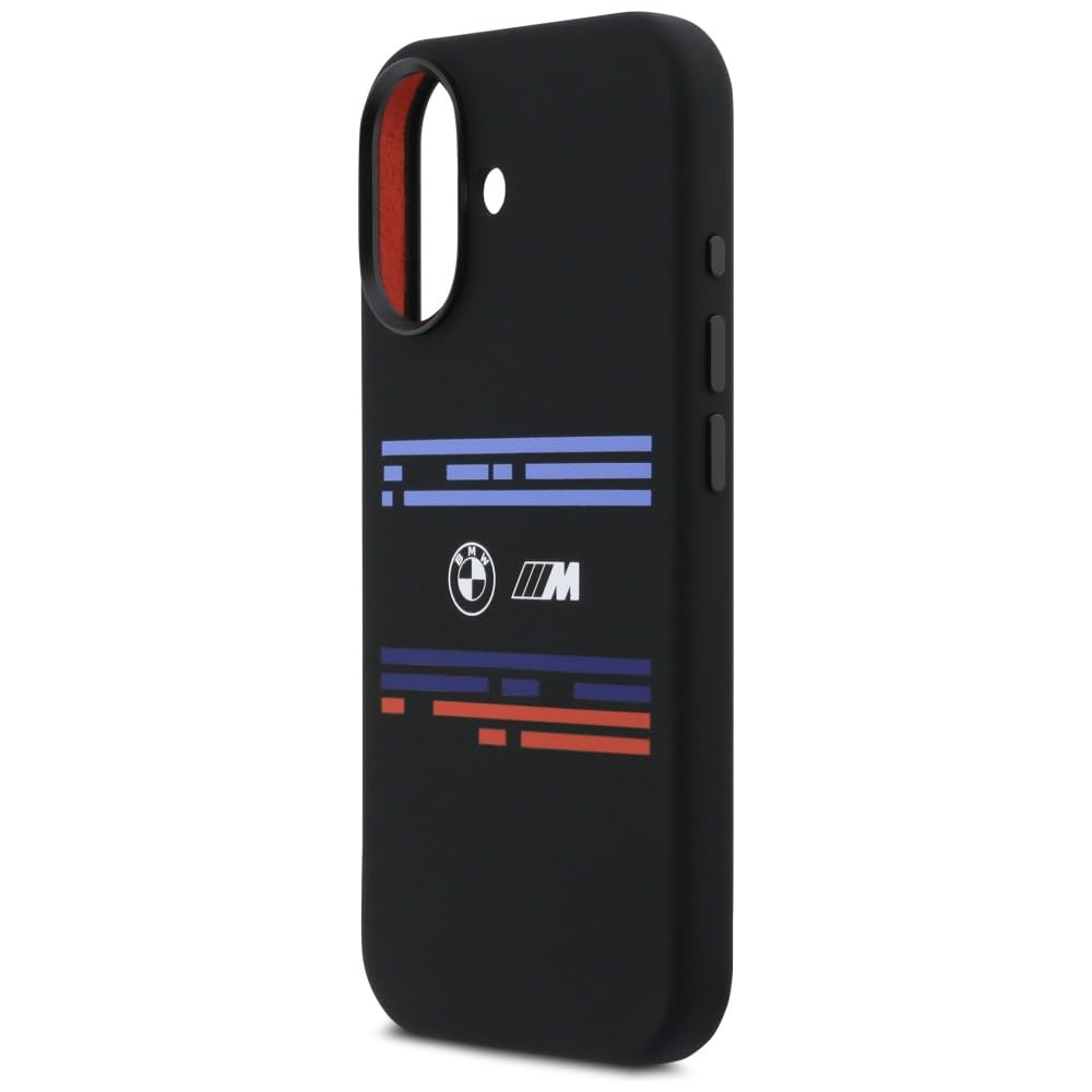 CG MOBILE BMW M - Tira horizontal de silicona compatible con funda MagSafe para iPhone 17 (negro)