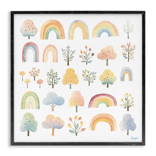 'Happy Rainbows & Foliage'| Framed Giclee Art