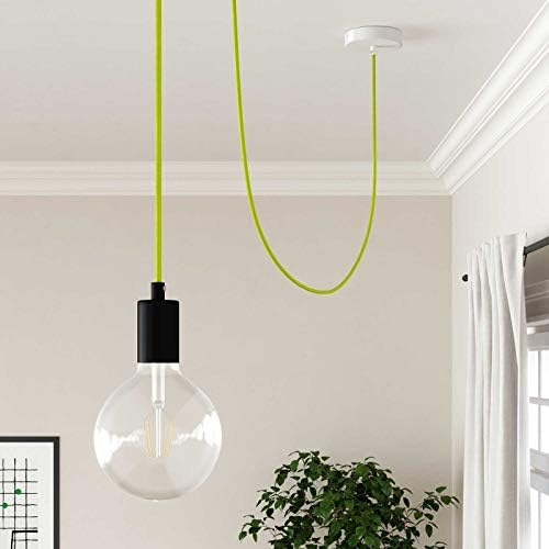 CA Creative Cables Neon Yellow Covered Round Electric Cable - RF10-150ft, 3 x 18 AWG