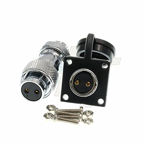 Conector metálico aeronáutico de 2 pines HangTon HF16 miniatura 1