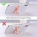pzoz Metal Cell Phone Finger Ring Stability Holder Back Stand Collapsible Hand Grip Knob Loop Car Mount Hook Kickstand 360 for iPhone Samsung Galaxy Mobile Cute Accessories (Rose Gold)