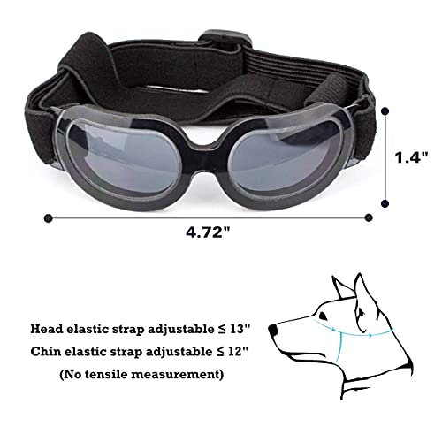 NAMSAN Small Dog Goggles UV Protection Adjustable Clear Doggy Sungalsses Easy Wear Windproof Motorcycle Puppy Glasses… - Image 4
