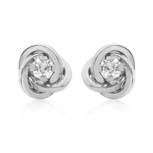 Carissima Gold Pendientes De Mujer Con Oro Blanco De 9 K 375 , Circonita Blanco Carissima Gold Pendientes De Mujer Con Oro Blanco De 9 K 375 , Circonita Blanco