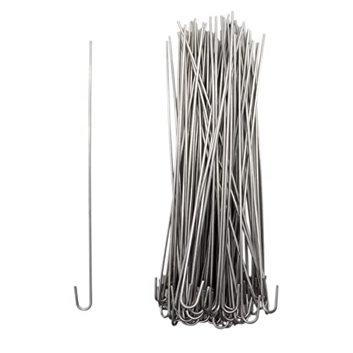 Aiwaiufu Aluminum 8inch 100 Packs Chain Link Fence Ties 12.5 Gauge Aluminum Wire Hook Ties for Chain Link Dog Fence Diameter 2mm